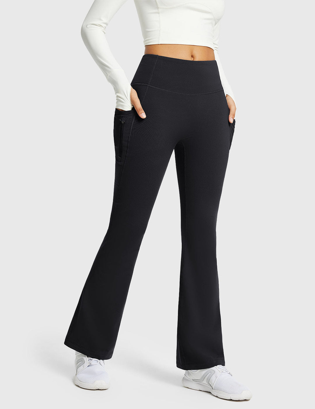 Emma | Varm Vinterhög Midja Bootcut Byxor 2