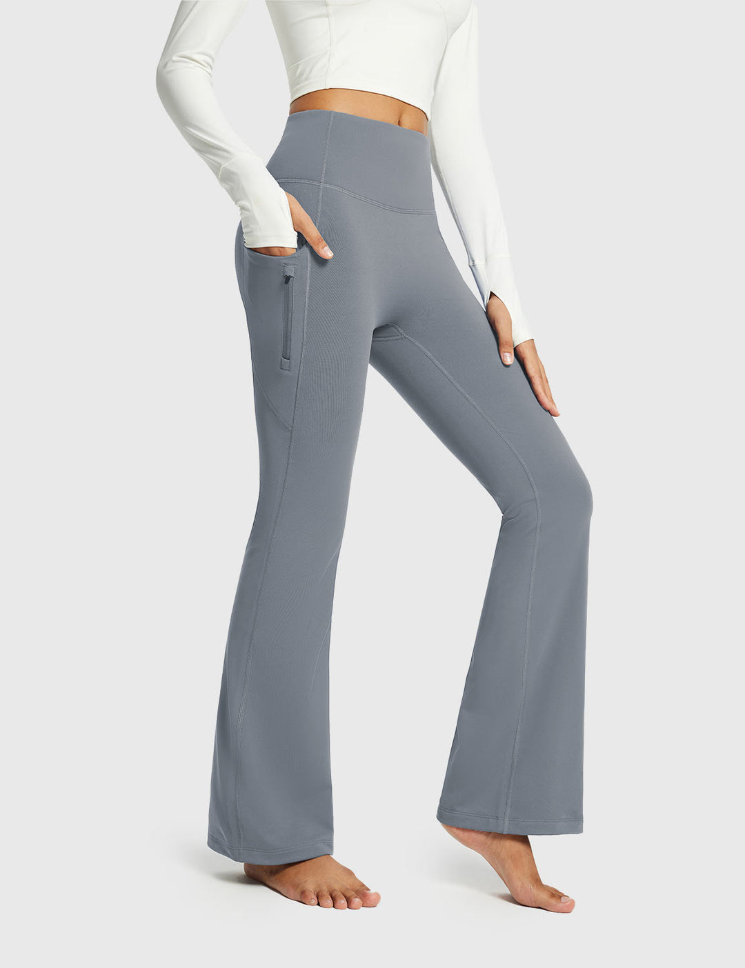 Emma | Varm Vinterhög Midja Bootcut Byxor 4