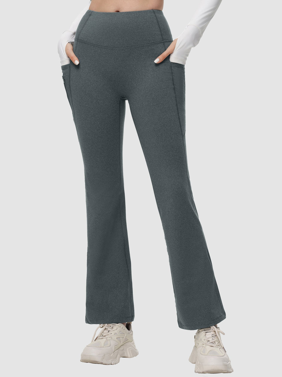 Emma | Varm Vinterhög Midja Bootcut Byxor 5