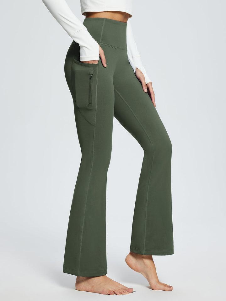 Emma | Varm Vinterhög Midja Bootcut Byxor 7