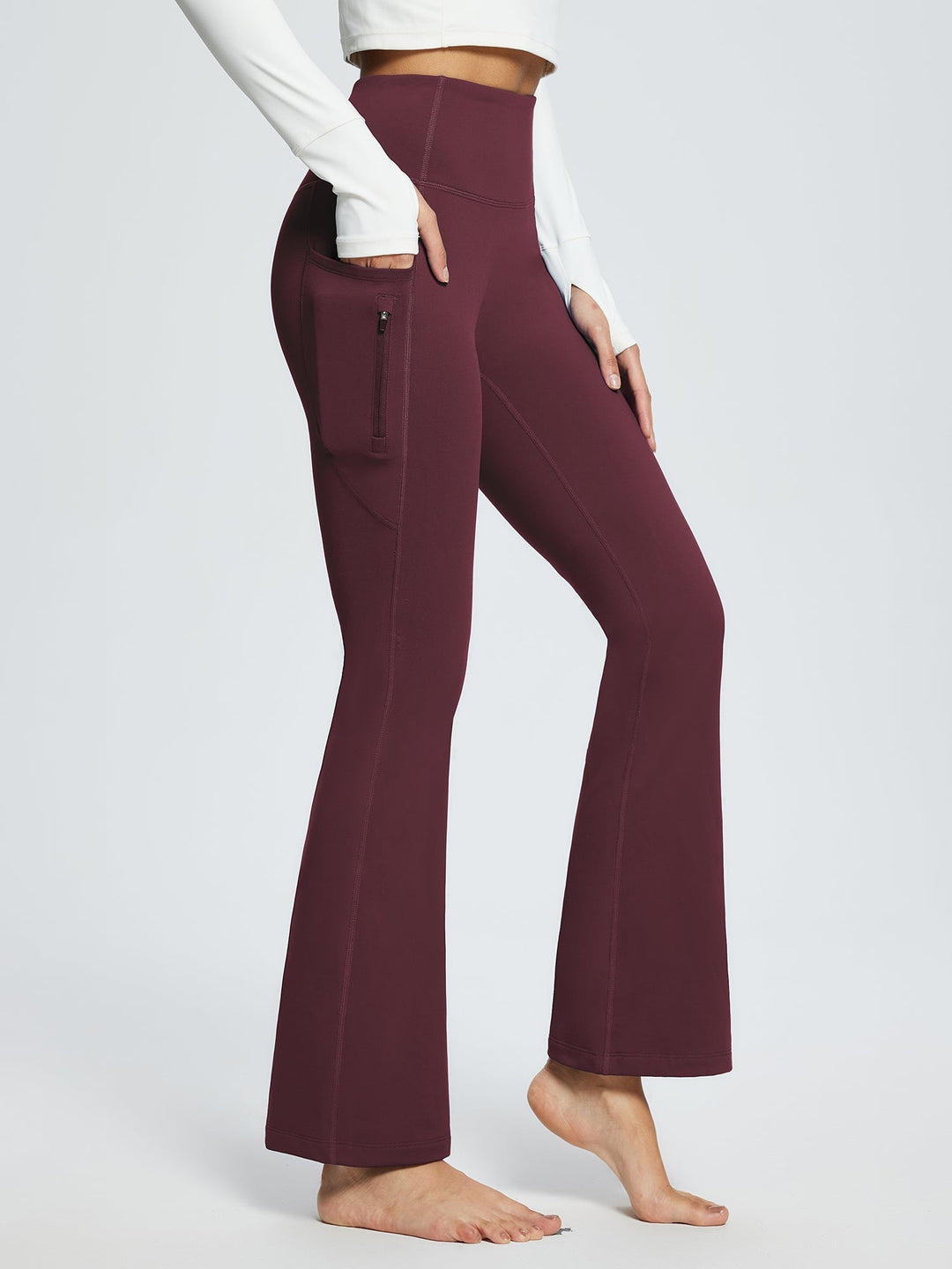 Emma | Varm Vinterhög Midja Bootcut Byxor 8