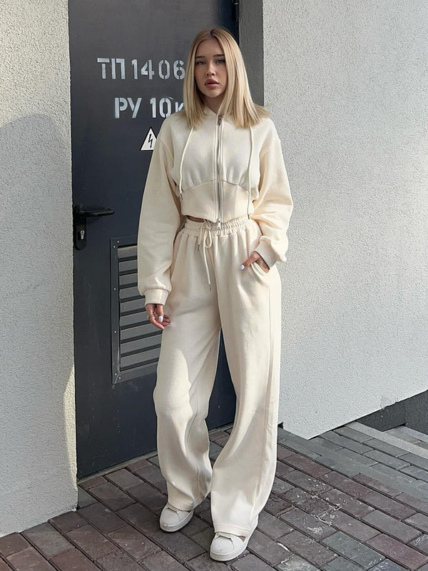Emma | Vårset med Justerbar Huva och Snörbyxor 0