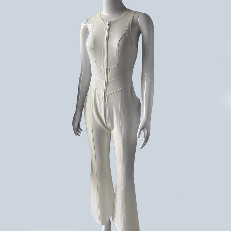Ethan | Ärmlös Hög Midja Jumpsuit i Jeansblandning 5