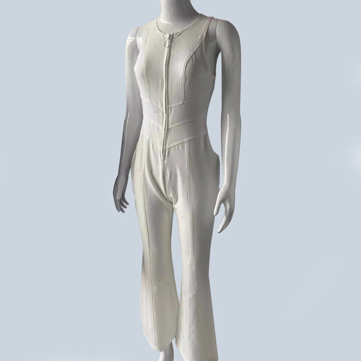 Ethan | Ärmlös Hög Midja Jumpsuit i Jeansblandning 5