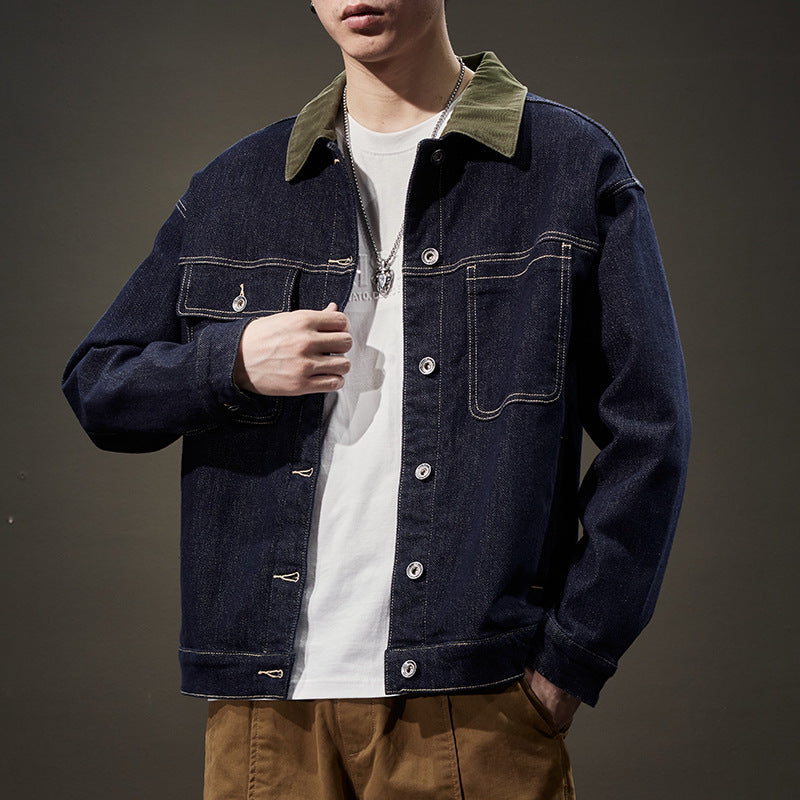 Ethan | Avslappnad Höst Denimjacka med Sidofickor 0