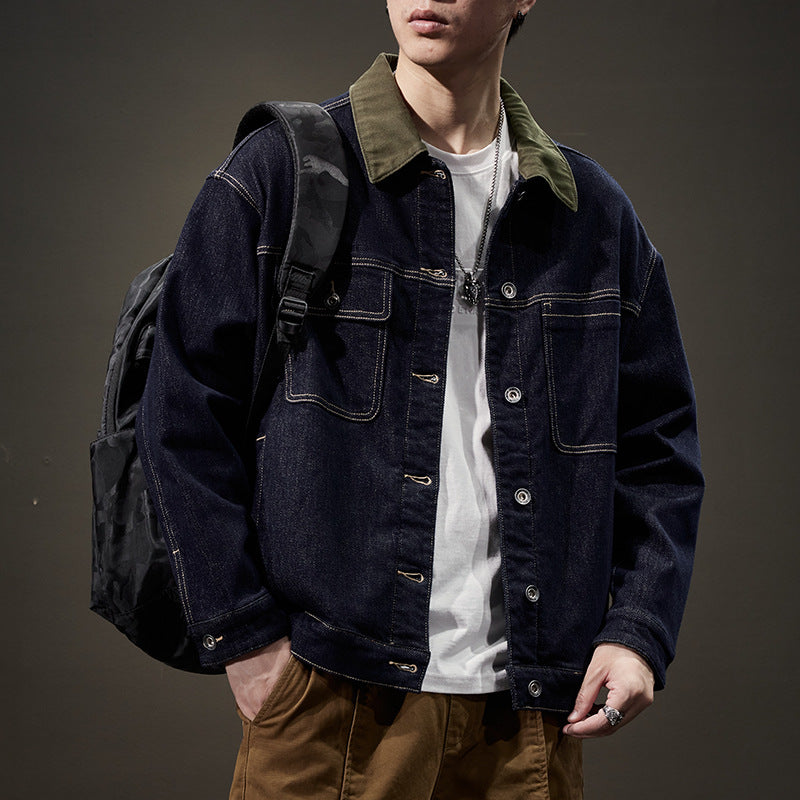 Ethan | Avslappnad Höst Denimjacka med Sidofickor 1