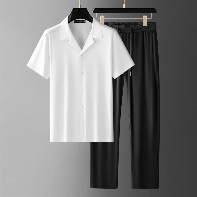 Ethan | Avslappnad Sommar T-shirt och Byxor Set 2