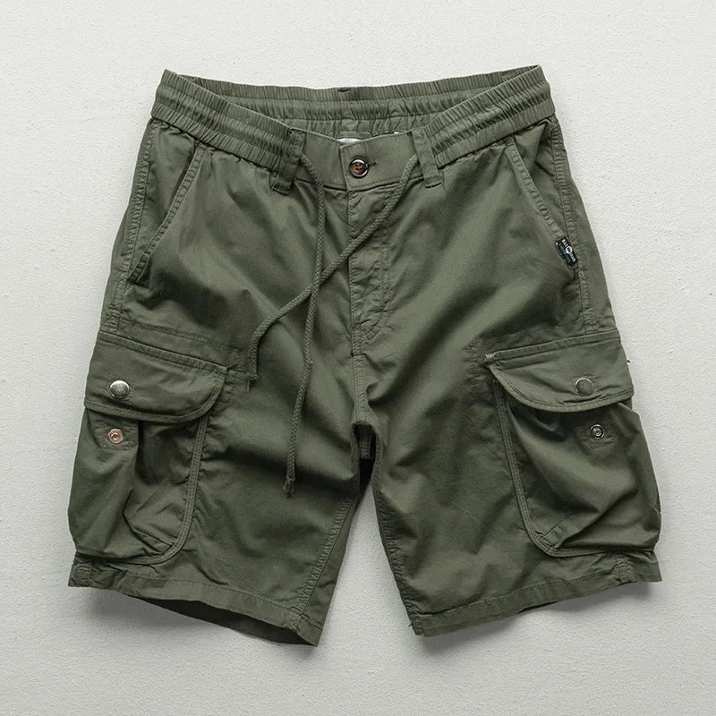Ethan | Avslappnade Cargo Shorts med Dragsko och Fickor 1