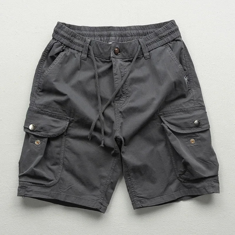 Ethan | Avslappnade Cargo Shorts med Dragsko och Fickor 2
