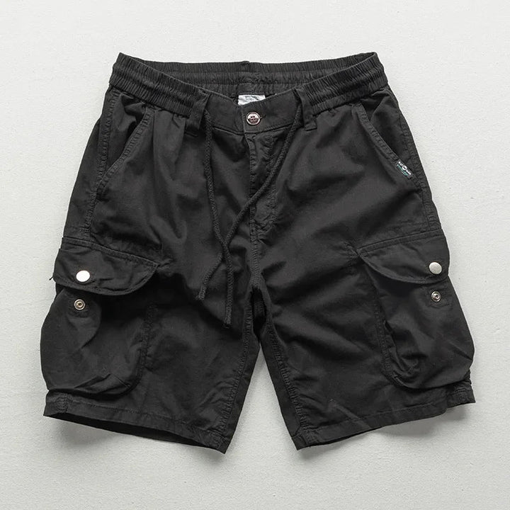 Ethan | Avslappnade Cargo Shorts med Dragsko och Fickor 3