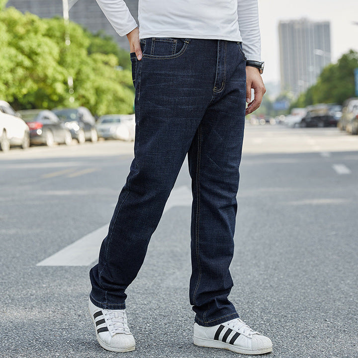 Ethan | Avslappnade Plus-Storlek Jeans med Rak Benlängd 0