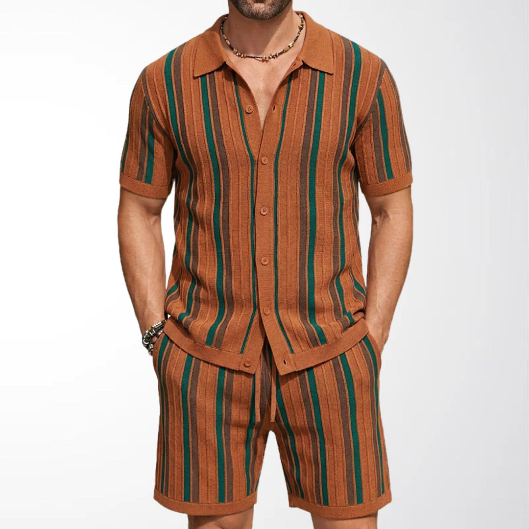 Ethan | Bekväm Kortärmad Polo och Shorts Set 1