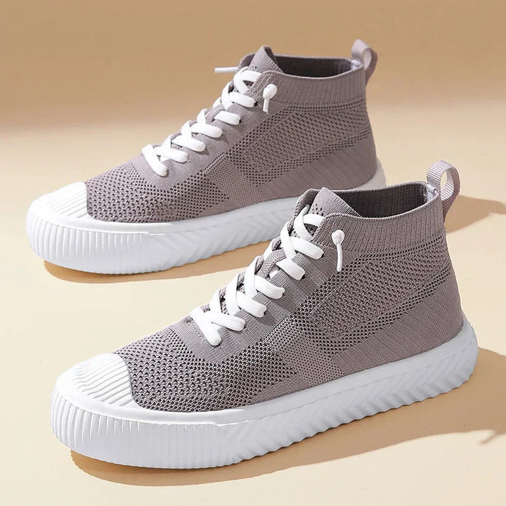 Ethan | Bekväma Höga Sneakers Dam med Stickad Ovandel och Ortopedisk Innersula 0