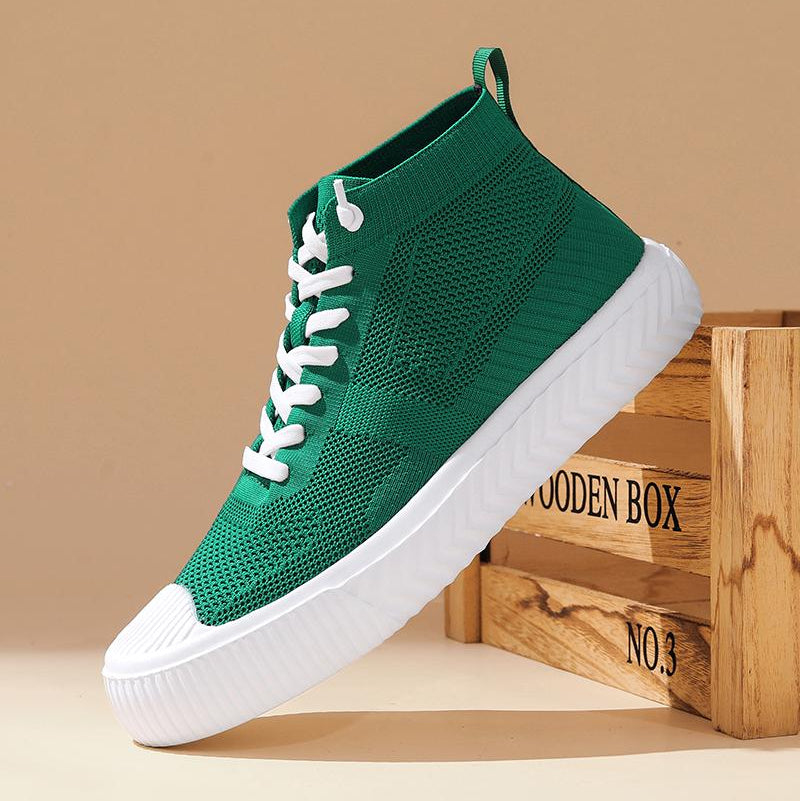 Ethan | Bekväma Höga Sneakers Dam med Stickad Ovandel och Ortopedisk Innersula 6