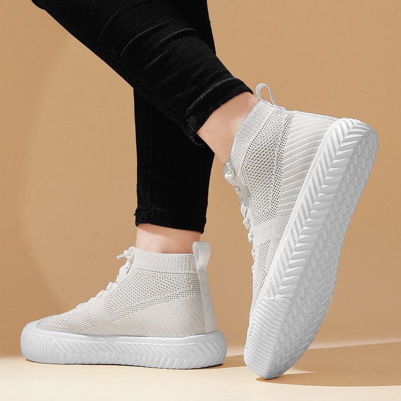 Ethan | Bekväma Höga Sneakers Dam med Stickad Ovandel och Ortopedisk Innersula 8