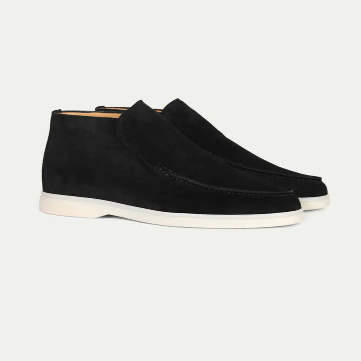 Ethan | Bekväma Svarta Slip-On Herrskor med Gummisula 10