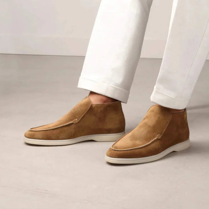 Ethan | Bekväma Svarta Slip-On Herrskor med Gummisula 4