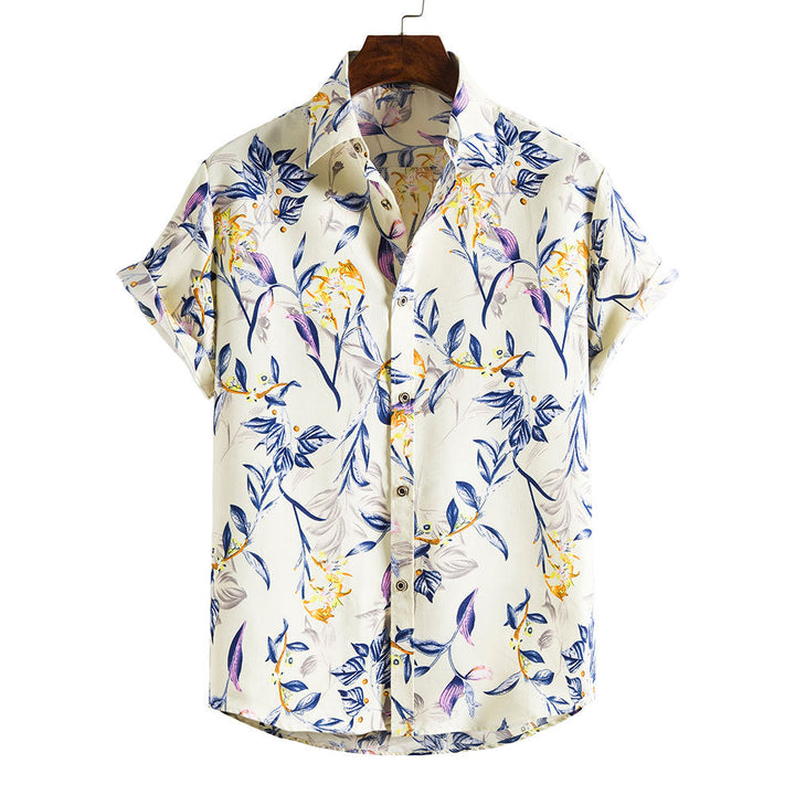 Ethan | Blommig Slim Fit Kortärmad Skjorta Herr för Sommar 4