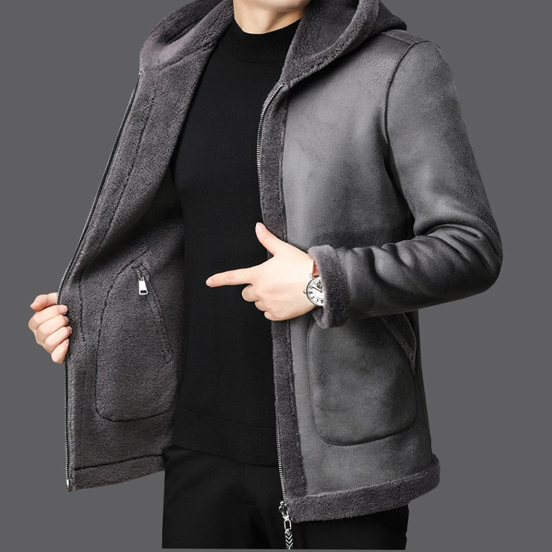 Ethan | Dubbel Sidig Vinter Fleece Kappa med Huva 6