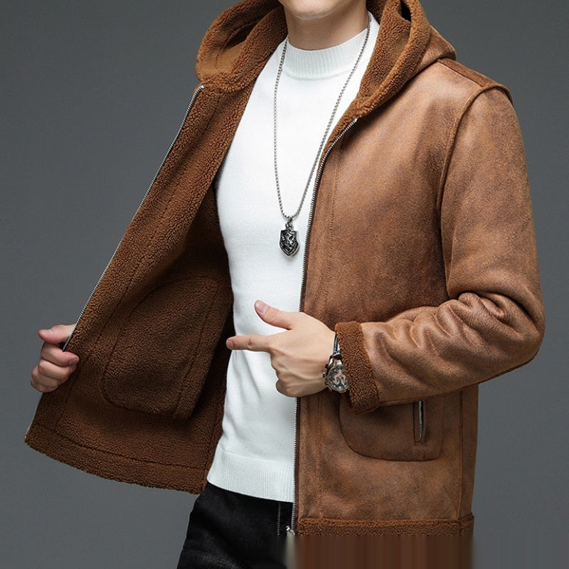 Ethan | Dubbel Sidig Vinter Fleece Kappa med Huva 7