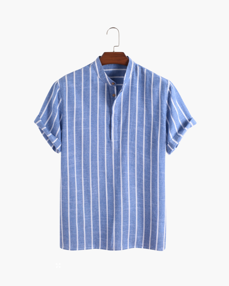 Ethan | Ekologisk Kortärmad Pikétröja med Sjöinspirerad Design 0
