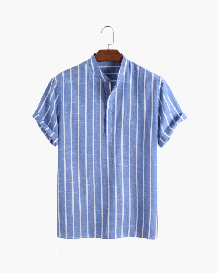 Ethan | Ekologisk Kortärmad Pikétröja med Sjöinspirerad Design 0