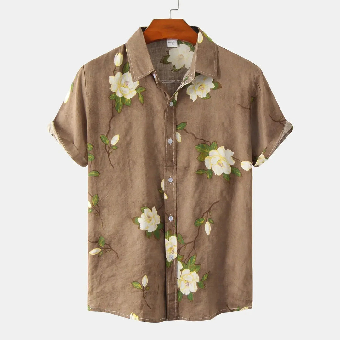 Ethan | Elegant Blommig Herrskjorta i Andningsbart Material 1