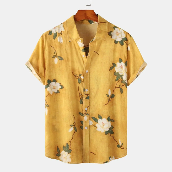 Ethan | Elegant Blommig Herrskjorta i Andningsbart Material 3