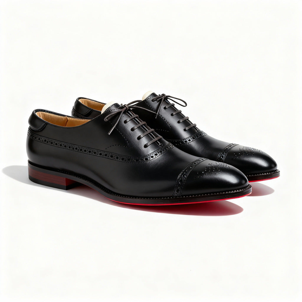 Ethan | Elegant Broguedetail Oxfordskor för Formella Tillfällen 0