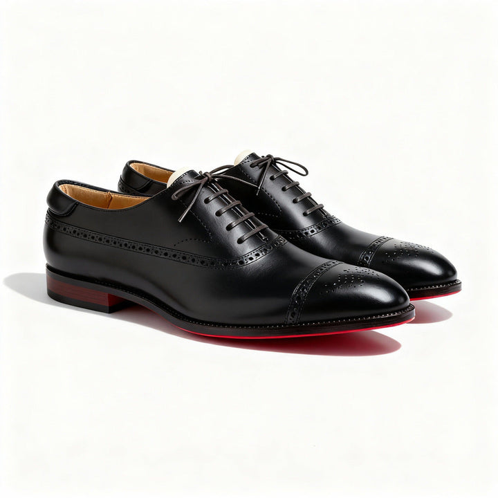 Ethan | Elegant Broguedetail Oxfordskor för Formella Tillfällen 0