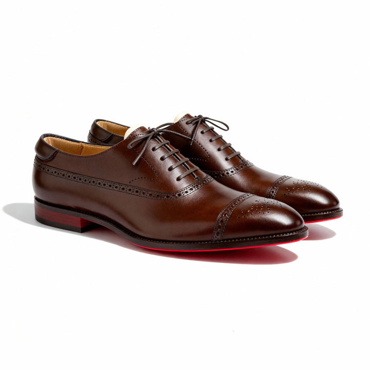 Ethan | Elegant Broguedetail Oxfordskor för Formella Tillfällen 1