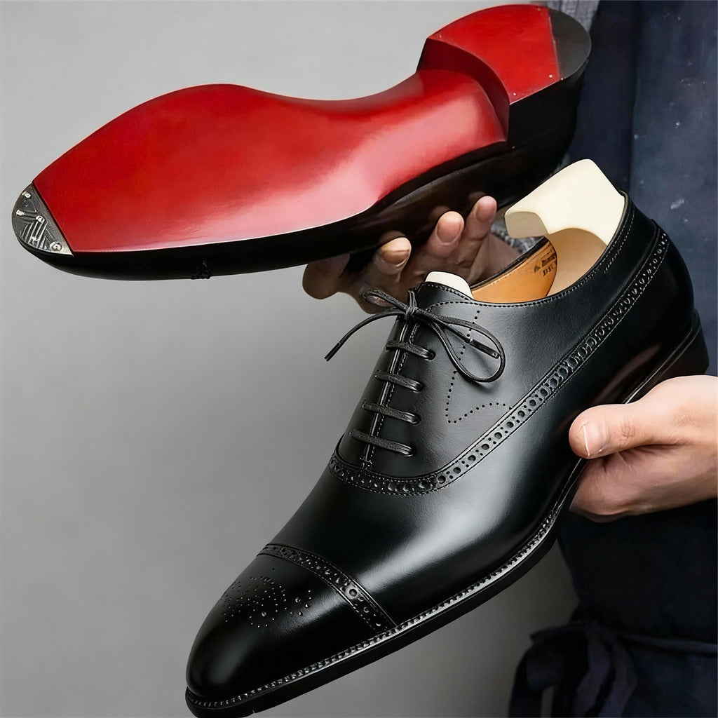 Ethan | Elegant Broguedetail Oxfordskor för Formella Tillfällen 2