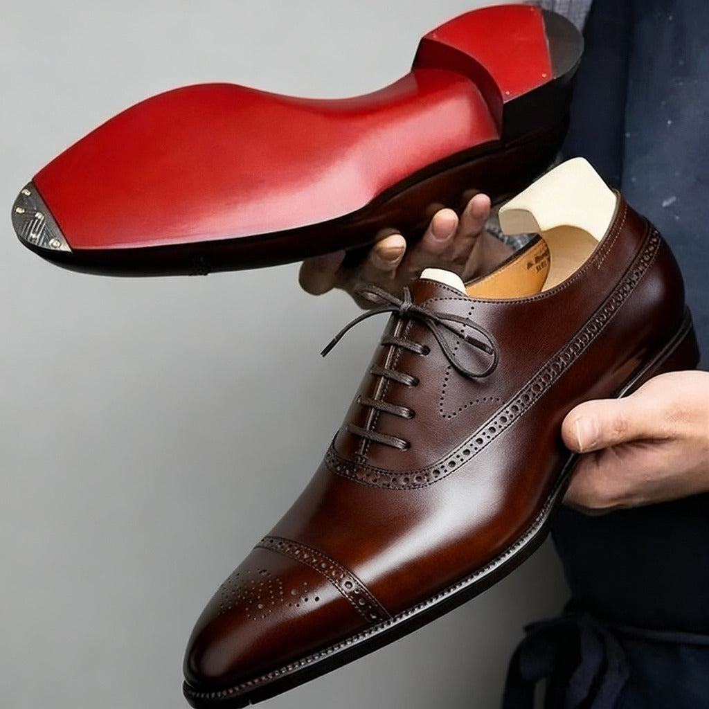 Ethan | Elegant Broguedetail Oxfordskor för Formella Tillfällen 3