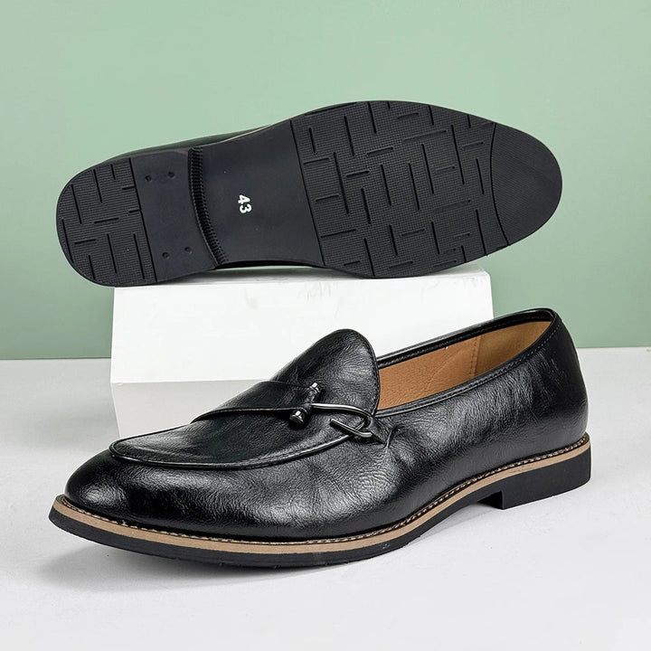 Ethan | Elegant Halkfri Herrloafers med Fishhook Accent 2