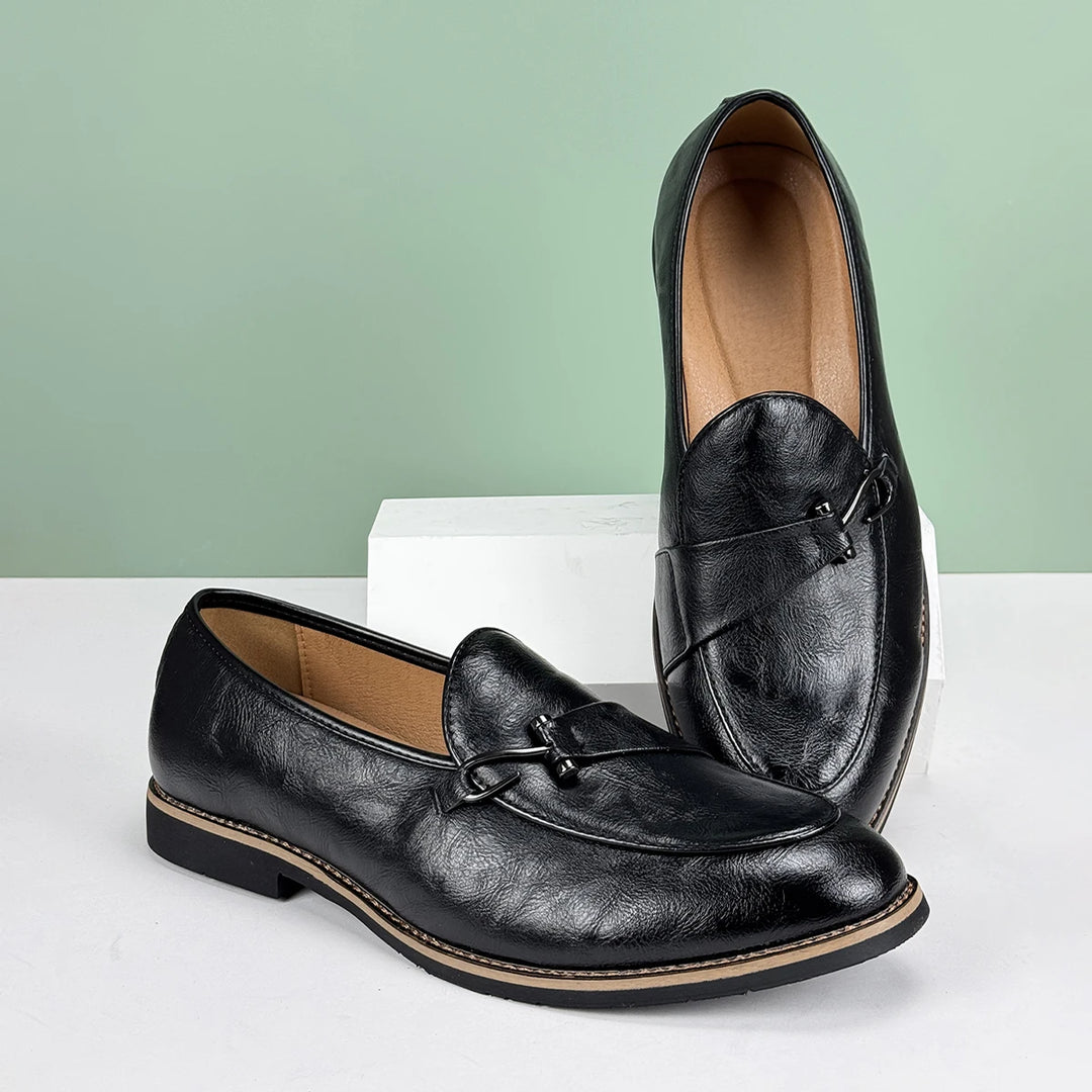 Ethan | Elegant Halkfri Herrloafers med Fishhook Accent 5