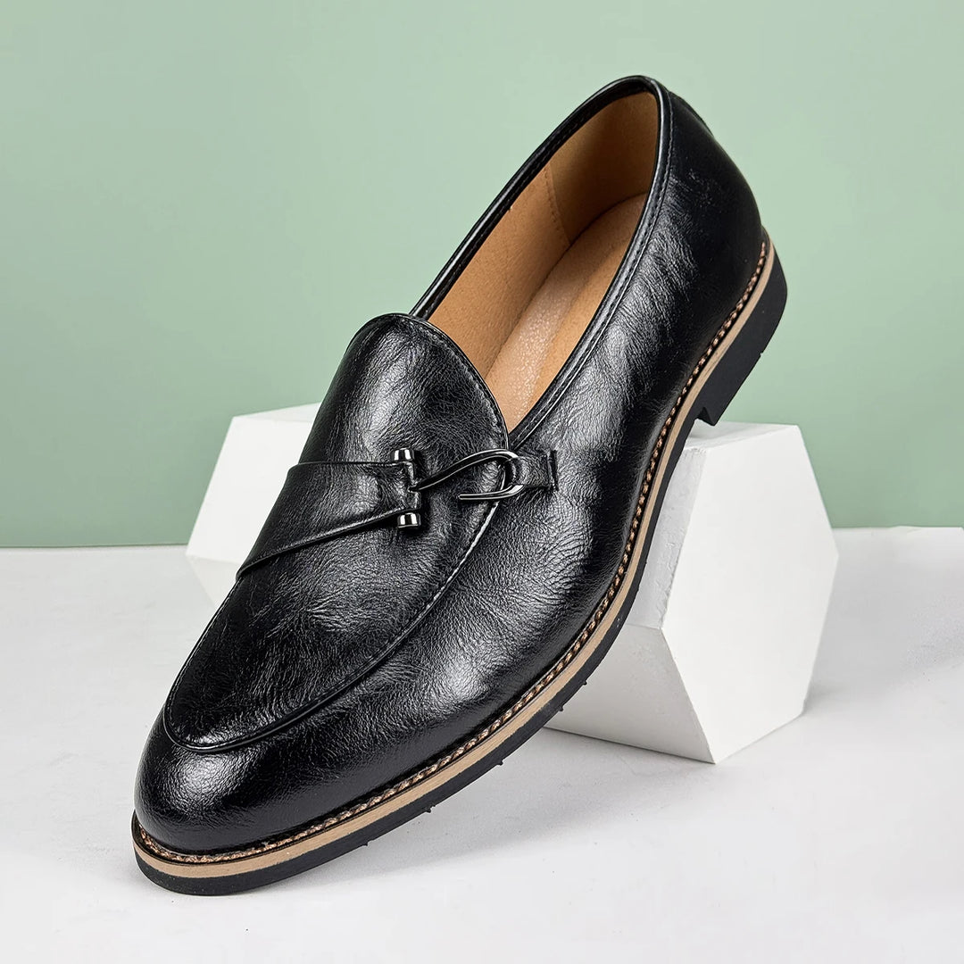Ethan | Elegant Halkfri Herrloafers med Fishhook Accent 6