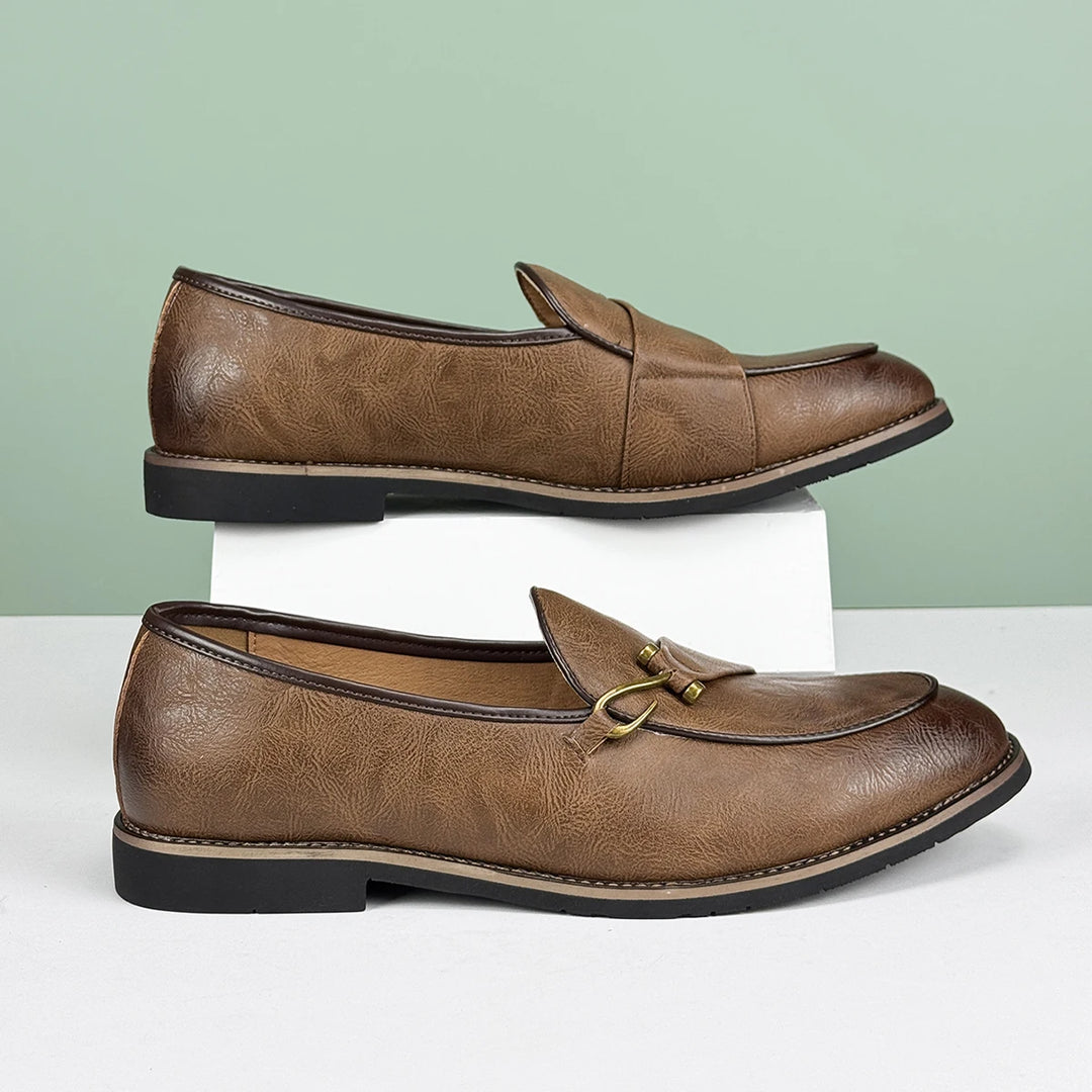 Ethan | Elegant Halkfri Herrloafers med Fishhook Accent 7