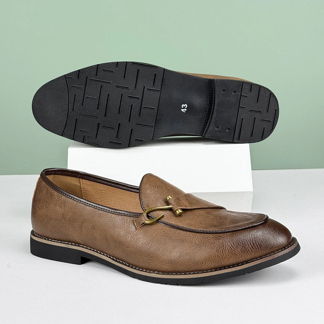 Ethan | Elegant Halkfri Herrloafers med Fishhook Accent 8