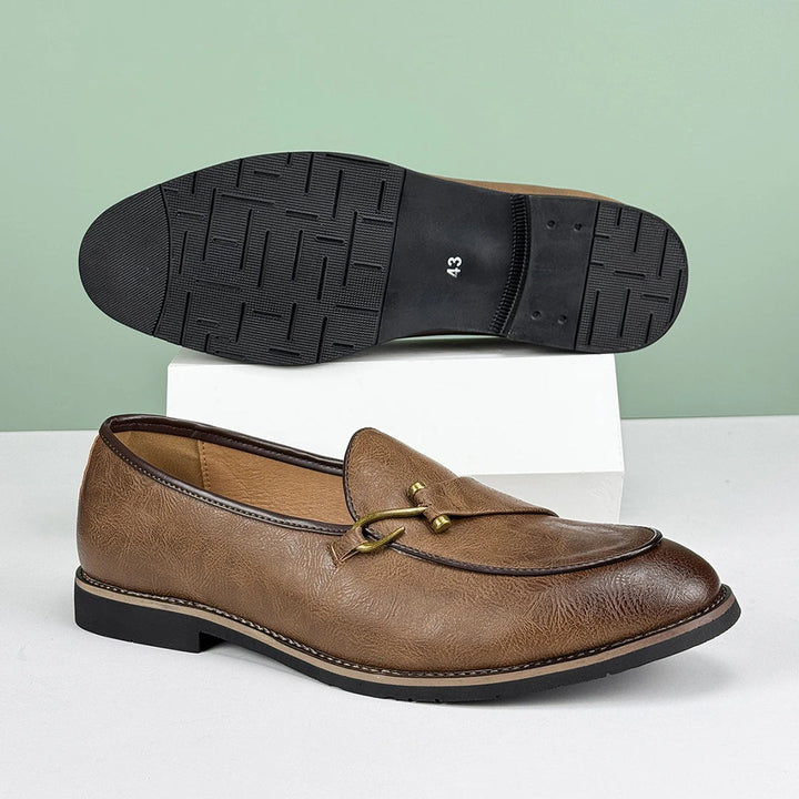 Ethan | Elegant Halkfri Herrloafers med Fishhook Accent 8