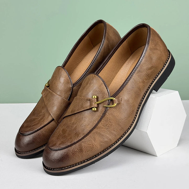 Ethan | Elegant Halkfri Herrloafers med Fishhook Accent 9