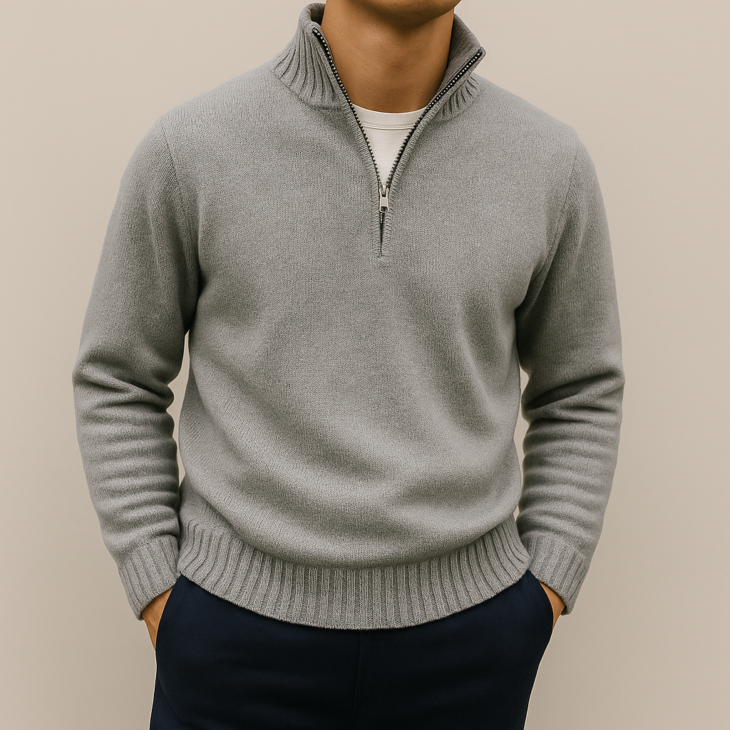Ethan | Elegant Halv Dragkedja Vintertröja för Stil och Komfort 1