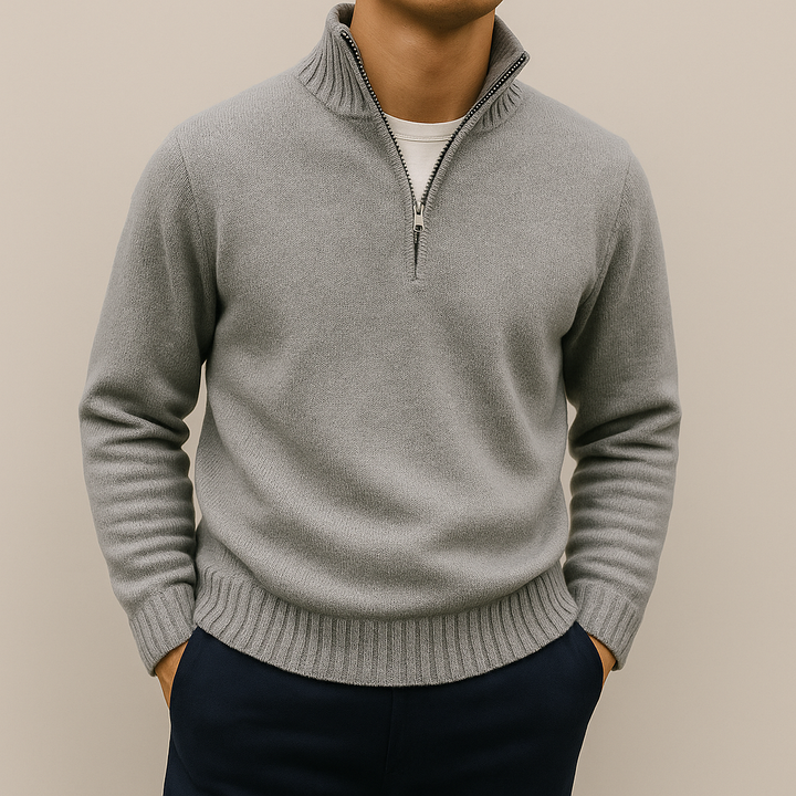 Ethan | Elegant Halv Dragkedja Vintertröja för Stil och Komfort 1