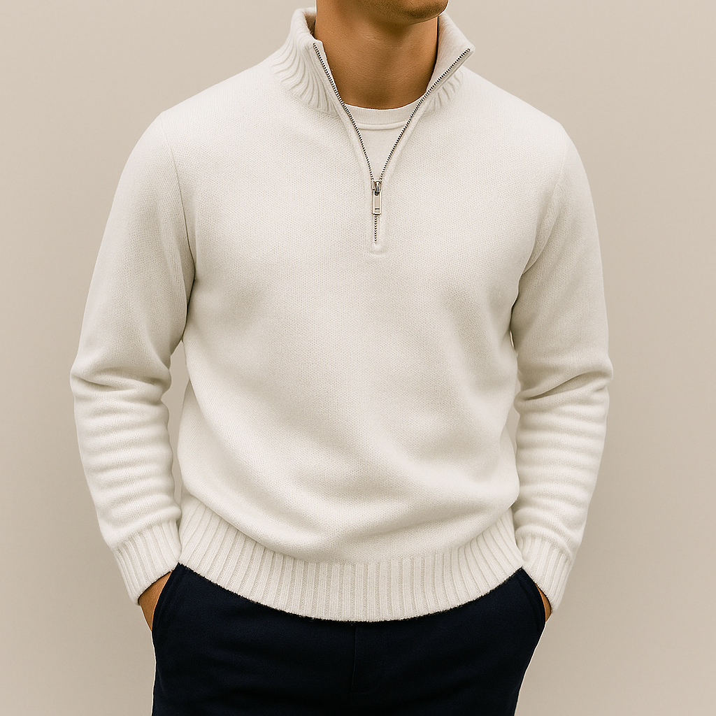 Ethan | Elegant Halv Dragkedja Vintertröja för Stil och Komfort 2