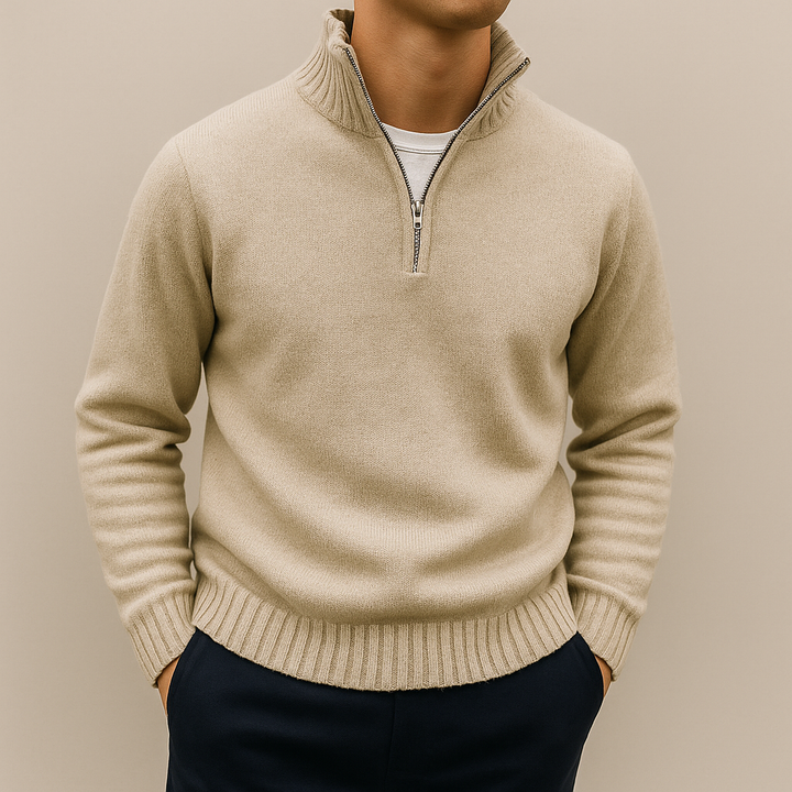 Ethan | Elegant Halv Dragkedja Vintertröja för Stil och Komfort 3