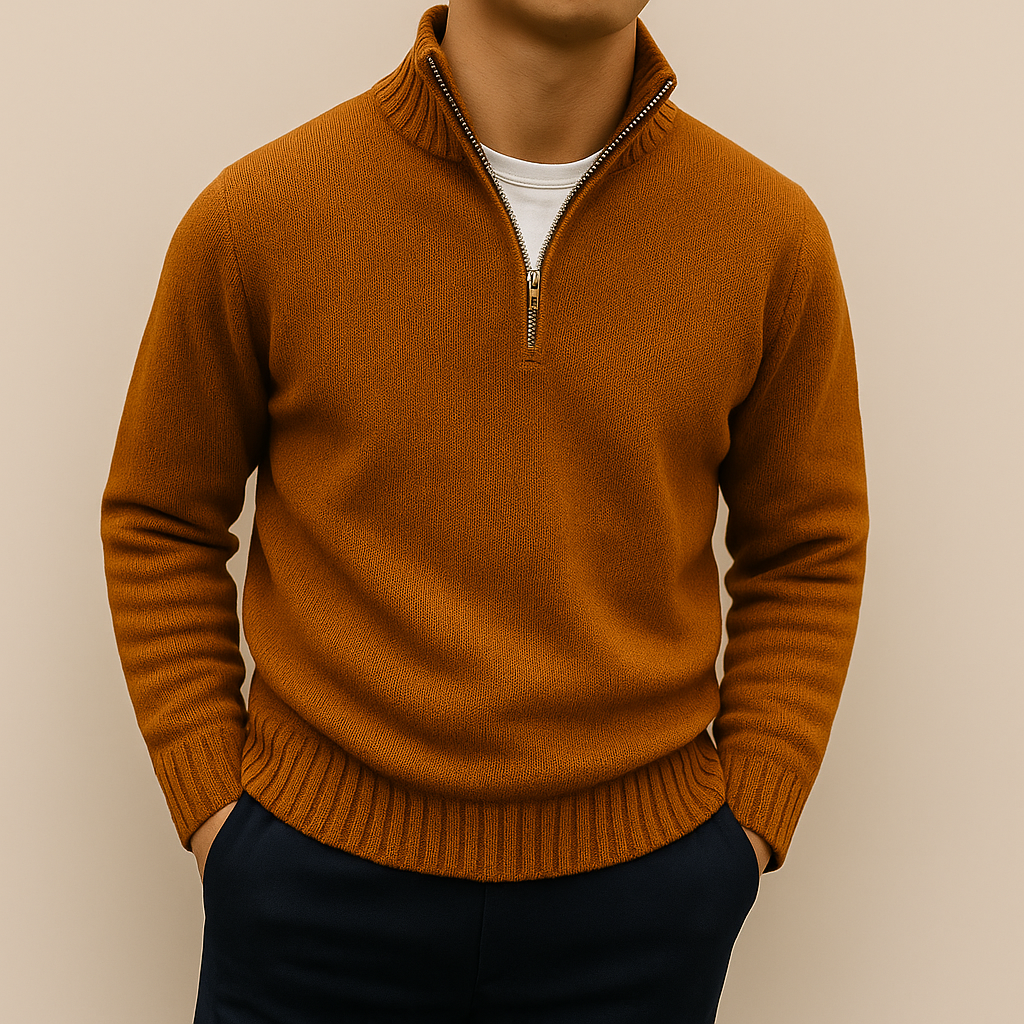 Ethan | Elegant Halv Dragkedja Vintertröja för Stil och Komfort 7