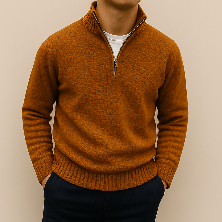 Ethan | Elegant Halv Dragkedja Vintertröja för Stil och Komfort 7