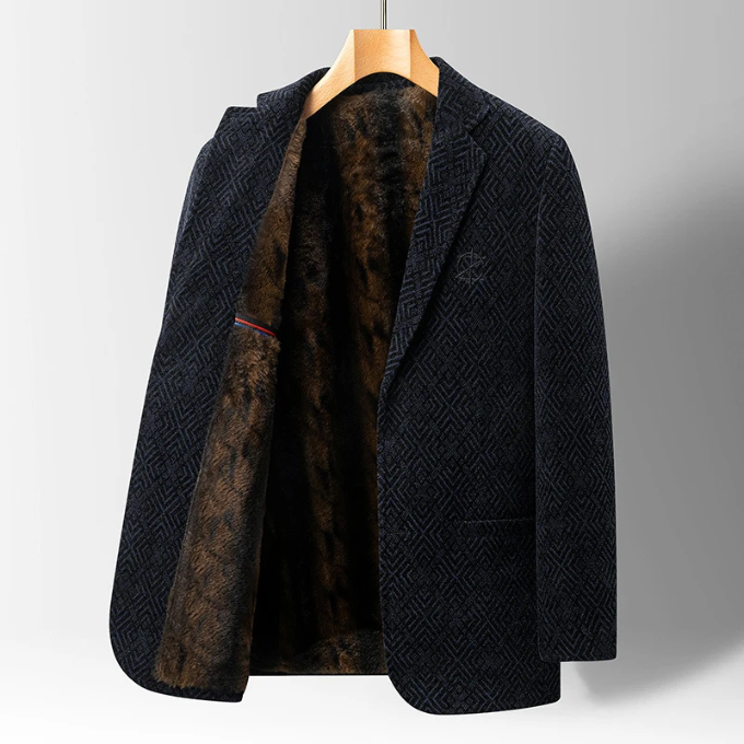 Ethan | Elegant Höstullkappa med Fuskpälsfoder 1