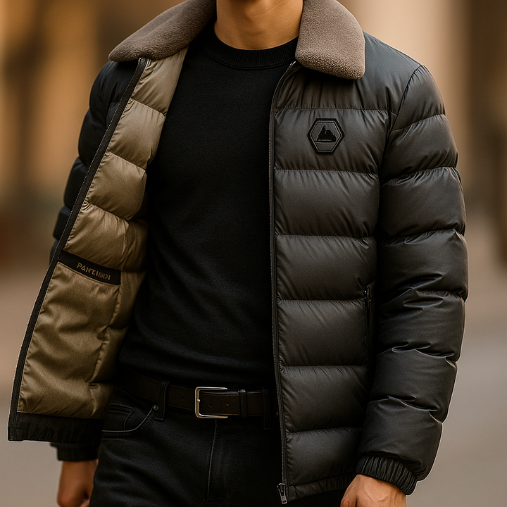 Ethan | Elegant Isolerad Vinterjacka i Matt Svart 3