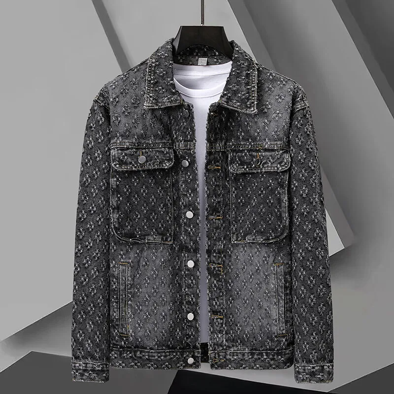 Ethan | Elegant Jacquard Jeansjacka För Herr 2