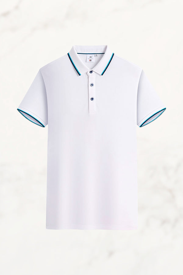 Ethan | Elegant Kortärmad Poloshirt med Jacquardkrage 1
